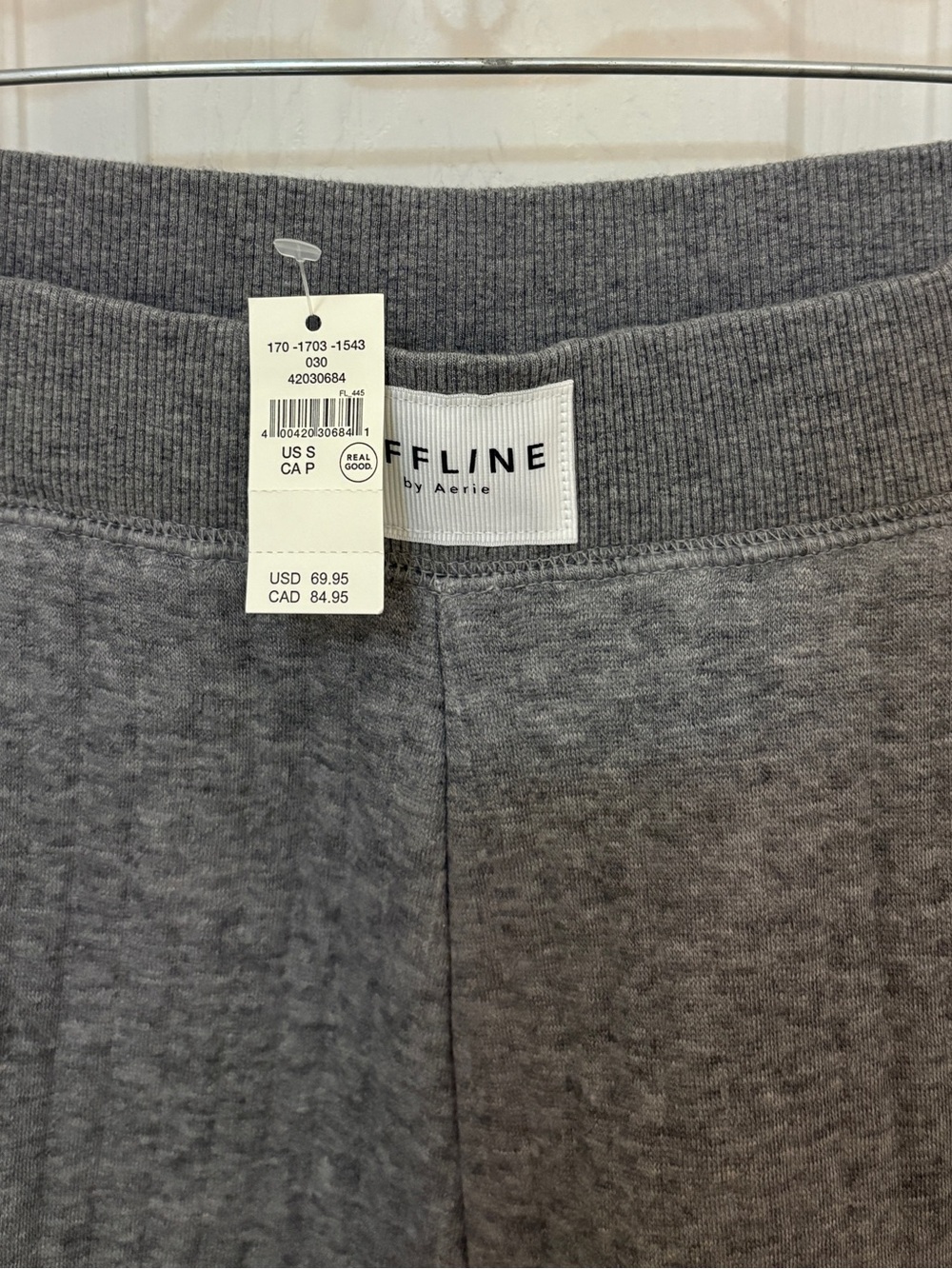 NWT!! Offline by Aerie Coffee Run Trouser Sweatpants in Dark Heather Grey - Picture 10 of 14